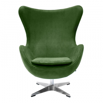 Кресло EGG CHAIR зеленый, искусственная замша