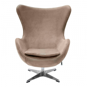 Кресло EGG CHAIR латте, искусственная замша