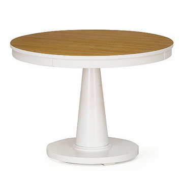 Обеденный стол Кендо 5 1050.Эмаль белая.Дуб золотистый. Структурная столешница.