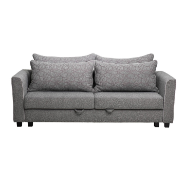 Диван Marco трехместный раскладной велюр серый Flona SER+Buta SER 225*102*92см