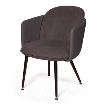 Стул с подлокотниками Phoenix (Феникс), ткань комбинированная с экокожей, черный 18106