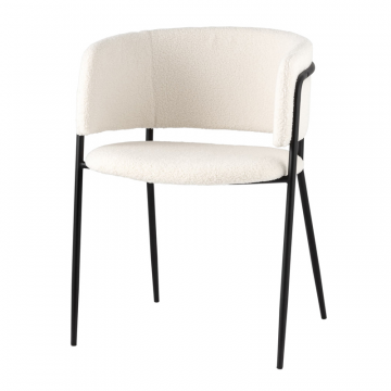 Стул Нэлли ткань букле белый