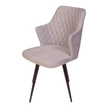 Стул поворотный на 90 градусов, функция возврата, антишум Hunt ромб, бархат пепельно-бежевый 25 / чёрный конус 80491