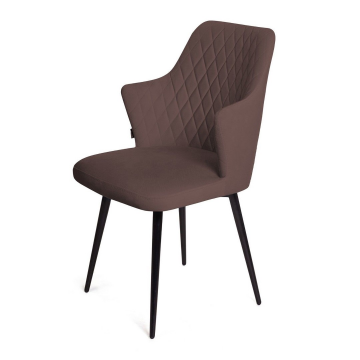 Стул поворотный на 360 градусов Hunt ромб, велюр шоколад maxx 232 / чёрный конус 80702