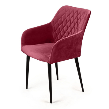 Стул с подлокотниками Robert, бархат винно-красный 16 80986