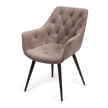 Стул поворотный 90 градусов, функция возврата, антишум Archi, бархат бежевый 5, опора конус 80602