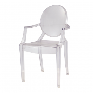 Стул Victoria Ghost с подлокотниками прозрачный