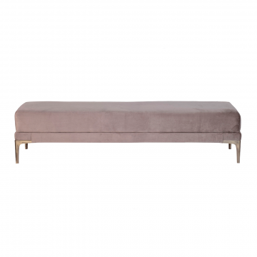 Банкетка Prima на метал опорах серо-бежевая Роман23 40*160*40см