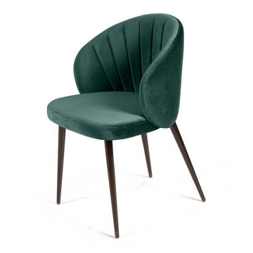 Стул Mont Blanc, бархат изумрудный 87 / черный конус 18473