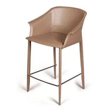 Стул полубарный GIO, кожа хаки-тауп 2001000001507