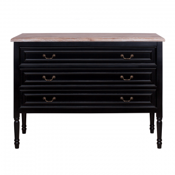 Черный комод из дуба Kaliko old oak