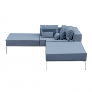 Модульный серый  диван Benson короткий