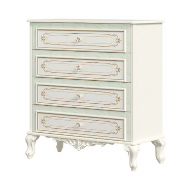 Комод с 4 ящиками Луиза (Алебастр)