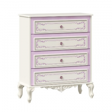 Комод с 4 ящиками Маркиза (Алебастр)