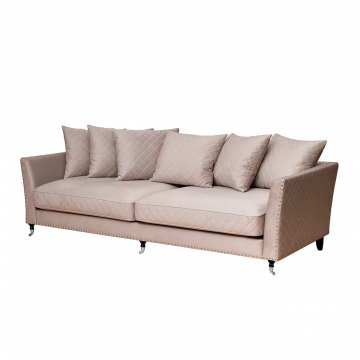 Диван Sorrento 250 трехмест., велюр св.серый Colt030-SVBEG 250*101*90