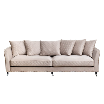Диван Sorrento 250 трехмест., велюр св.серый Colt030-SVBEG 250*101*90
