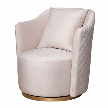 Кресло Verona вращающееся, велюр бежевый Colt 002-BEG/золото 70*77*80см