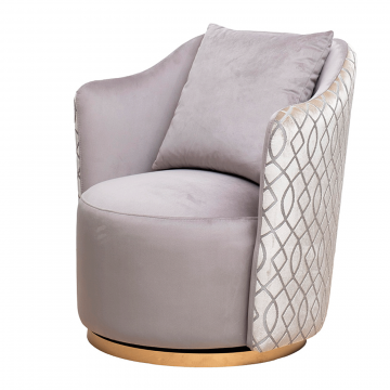 Кресло Verona вращающееся, велюр принт Colt032-SER+Melody /золото 70*77*80см