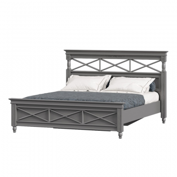 Кровать двуспальная 1600 Амели (Оникс Серый)