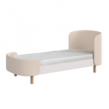 Кровать KIDI Soft для детей от 3 до 7 лет (молочный, экокожа)