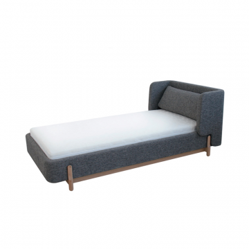 Кровать Basic спальное место 90*200 см (серый, рогожка)