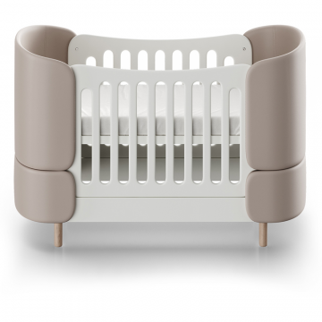 Кроватка-трансформер KIDI Soft (бежевый, экокожа)