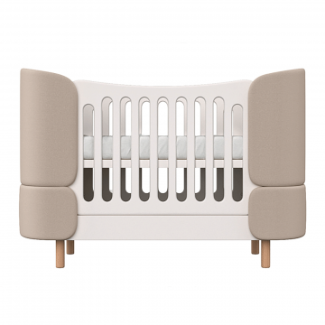 Кроватка-трансформер KIDI Soft (бежевый, экокожа)