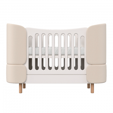 Кроватка-трансформер KIDI Soft (молочный, экокожа)