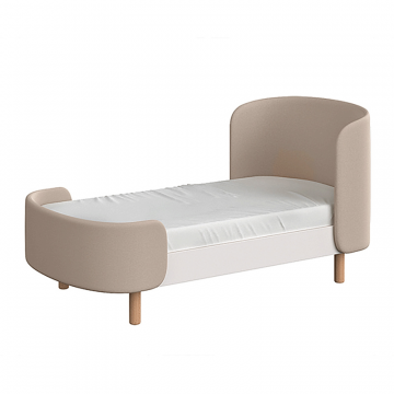 Кровать KIDI Soft для детей от 2 до 4 лет (бежевый, экокожа)