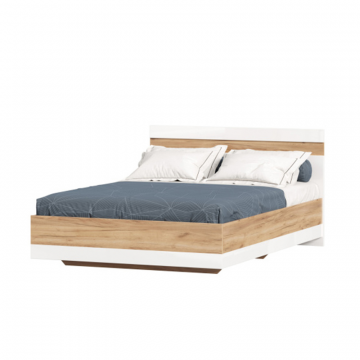 Кровать полутороспальная 1400 Фиджи (Дуб Золотой/Белый)