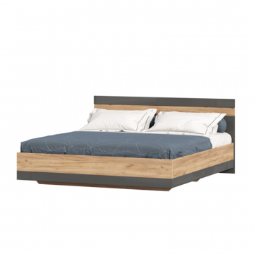 Кровать двуспальная 1800 Фиджи (Дуб Золотой/Антрацит)