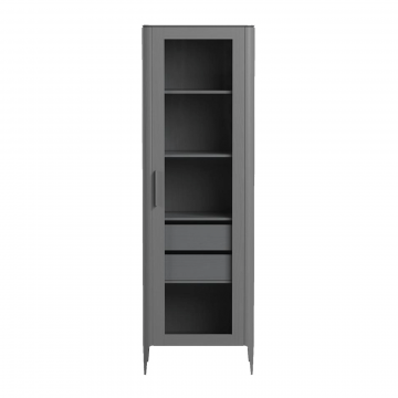 Витрина Type oak стеклянная высота 200 см R (серый)