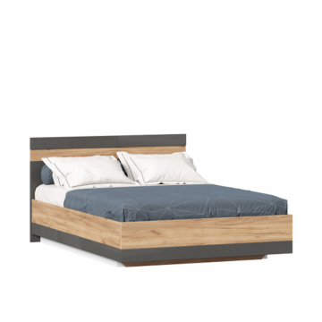 Кровать полутороспальная 1400 с подъёмным механизмом Фиджи (Дуб Золотой/Антрацит)