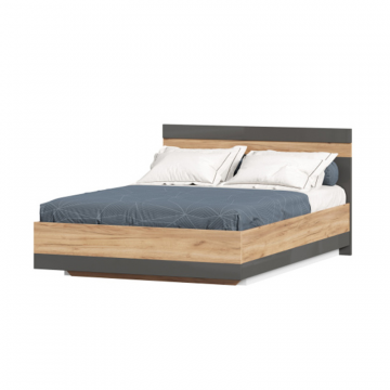 Кровать полутороспальная 1400 с подъёмным механизмом Фиджи (Дуб Золотой/Антрацит)