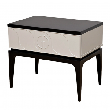 Тумбочка прикроватная Spinola черно/серая 60*40*50см
