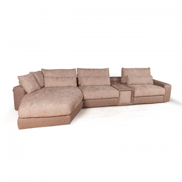 Aldo угловой модульный диван с терминальным шезлонгом, баром и столиком