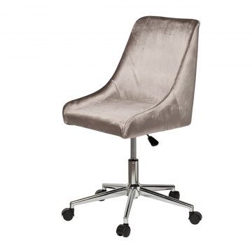 Кресло офисное серый велюр/хром 47*60*91см