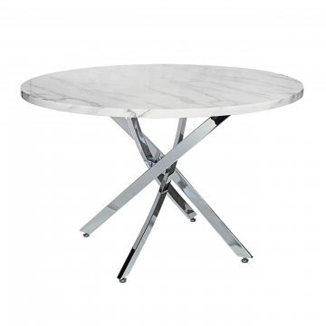 Стол обеденный круглый d110*76 см ножки хром