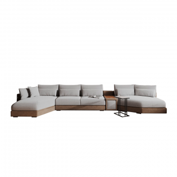 Aldo угловой модульный диван-кровать с терминальным шезлонгом, баром и столиком