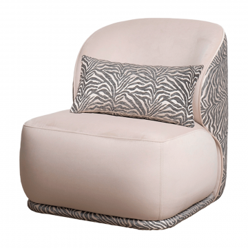Кресло Capri Basic,бежевый/принт Colt002+Ana Beg 80*90*82см