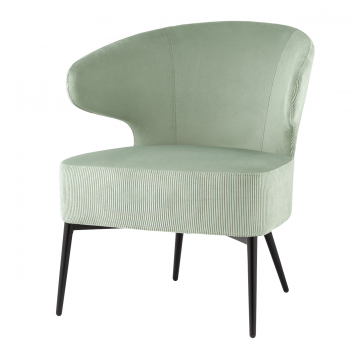 Кресло лаунж Royal Stripes велюр фисташковый
