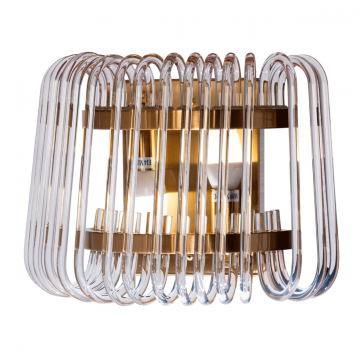 Бра латунь, стекло прозр. 30*h22см