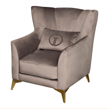 Кресло Siena велюр серый Colt017 17 83*82*93см