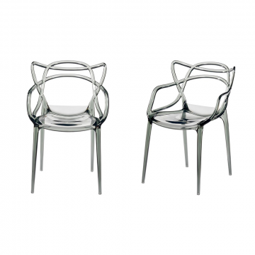 Комплект из 2-х стульев Masters прозрачный серый