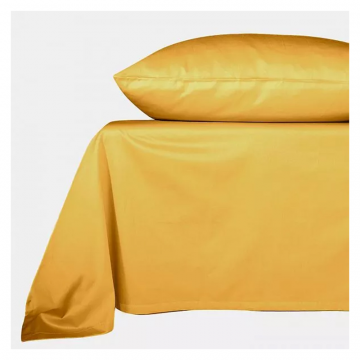Простыня прямая 200х220 в солнечно-желтом, сатин