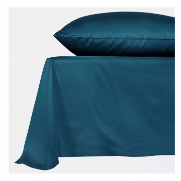 Простыня прямая 200х220 в темно-бирюзовом, сатин