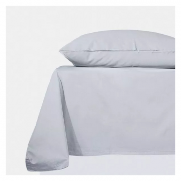 Простыня прямая 200х220 в светло-сером, сатин