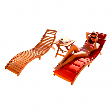 Комплект шезлонги и столик AFM-803A-T133 Beige-Terracotta (2+1)