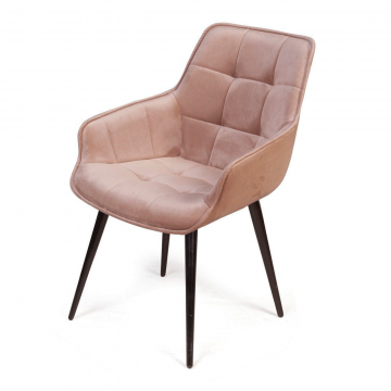 Стул с подлокотниками Capri, бархат бежевый 5 / опора конус