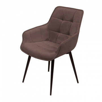 Стул с подлокотниками Capri, бархат антрацит 14 / опора конус